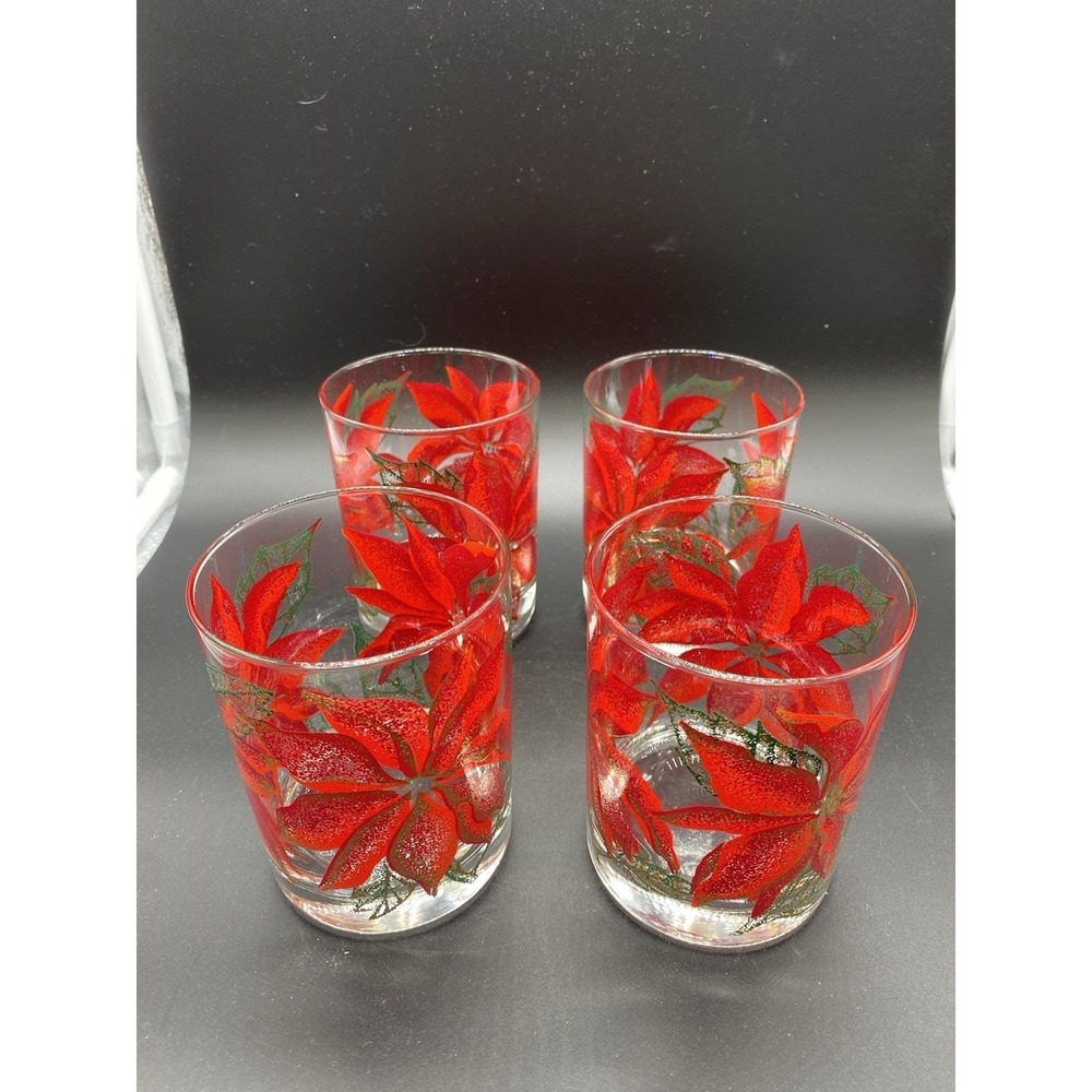 Poinsettia Drinking Glasses